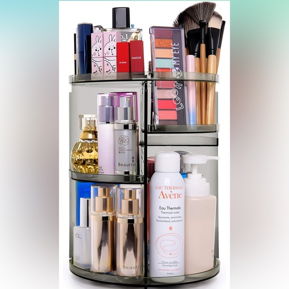 Other - NIB 360 Degree Rotation Makeup Organizer Gray